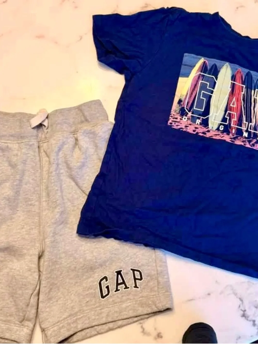 GAP Gray Logo Drawstring Shorts